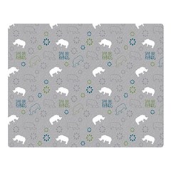 Shave Our Rhinos Animals Monster Double Sided Flano Blanket (large)  by Mariart