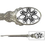 Star Sunflower Flower Floral Black Letter Openers Front