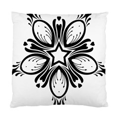 Star Sunflower Flower Floral Black Standard Cushion Case (one Side) by Mariart