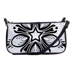 Star Sunflower Flower Floral Black Shoulder Clutch Bags by Mariart