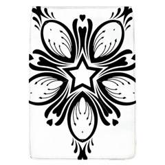 Star Sunflower Flower Floral Black Flap Covers (l)  by Mariart