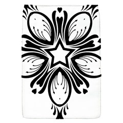 Star Sunflower Flower Floral Black Flap Covers (s)  by Mariart