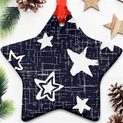 Star Space Line Blue Art Cute Kids Ornament (star)