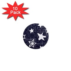 Star Space Line Blue Art Cute Kids 1  Mini Magnet (10 Pack) 