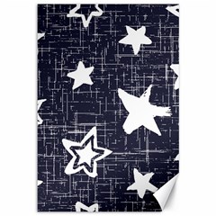 Star Space Line Blue Art Cute Kids Canvas 12  X 18  