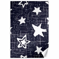 Star Space Line Blue Art Cute Kids Canvas 24  X 36 