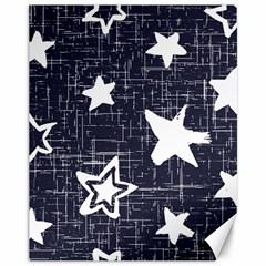 Star Space Line Blue Art Cute Kids Canvas 11  X 14   by Mariart