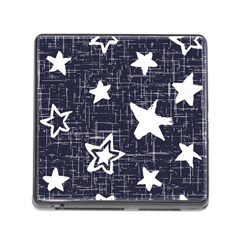 Star Space Line Blue Art Cute Kids Memory Card Reader (square) by Mariart