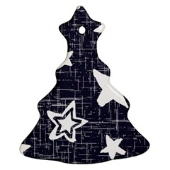 Star Space Line Blue Art Cute Kids Ornament (christmas Tree) 