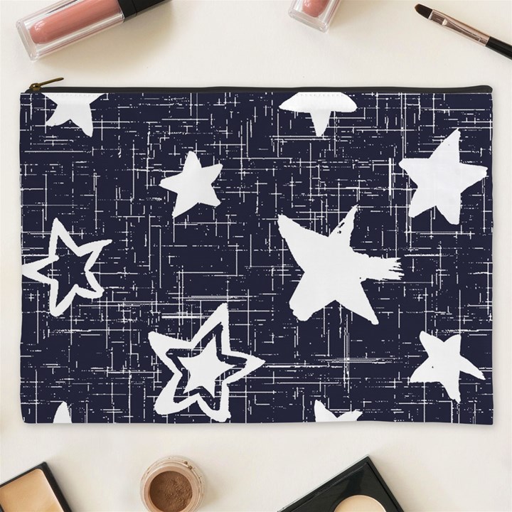 Star Space Line Blue Art Cute Kids Cosmetic Bag (XXXL) 