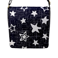 Star Space Line Blue Art Cute Kids Flap Messenger Bag (l) 