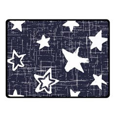 Star Space Line Blue Art Cute Kids Double Sided Fleece Blanket (small)  by Mariart