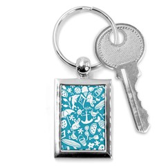 Summer Icons Toss Pattern Key Chains (rectangle) 