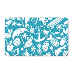 Summer Icons Toss Pattern Magnet (rectangular)