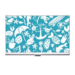 Summer Icons Toss Pattern Business Card Holders by Mariart