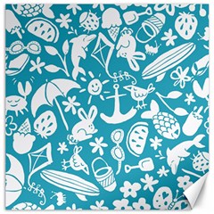 Summer Icons Toss Pattern Canvas 20  X 20  