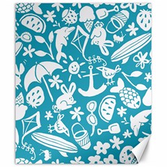 Summer Icons Toss Pattern Canvas 20  X 24  