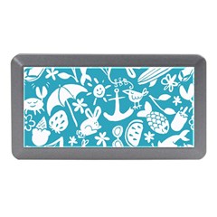 Summer Icons Toss Pattern Memory Card Reader (mini) by Mariart