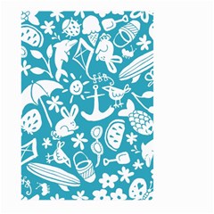 Summer Icons Toss Pattern Large Garden Flag (two Sides)