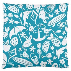 Summer Icons Toss Pattern Large Cushion Case (one Side) by Mariart