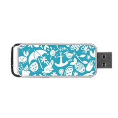 Summer Icons Toss Pattern Portable Usb Flash (one Side) by Mariart