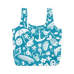 Summer Icons Toss Pattern Full Print Recycle Bags (m)  by Mariart