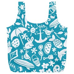 Summer Icons Toss Pattern Full Print Recycle Bags (l)  by Mariart