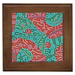 Recursive Coupled Turing Pattern Red Blue Framed Tiles by Mariart