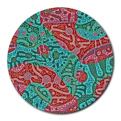 Recursive Coupled Turing Pattern Red Blue Round Mousepads by Mariart