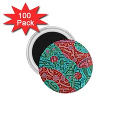 Recursive Coupled Turing Pattern Red Blue 1 75  Magnets (100 Pack) 