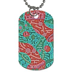 Recursive Coupled Turing Pattern Red Blue Dog Tag (two Sides)