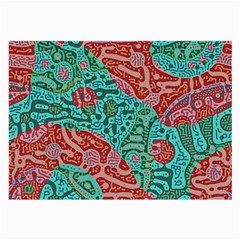 Recursive Coupled Turing Pattern Red Blue Large Glasses Cloth (2-side)