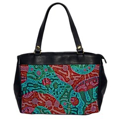 Recursive Coupled Turing Pattern Red Blue Office Handbags by Mariart