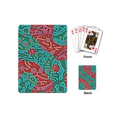 Recursive Coupled Turing Pattern Red Blue Playing Cards (mini)  by Mariart