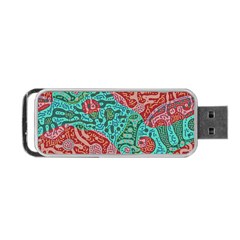 Recursive Coupled Turing Pattern Red Blue Portable Usb Flash (two Sides) by Mariart