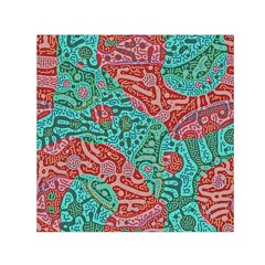 Recursive Coupled Turing Pattern Red Blue Small Satin Scarf (square) by Mariart