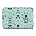 Skull Skeleton Repeat Pattern Subtle Rib Cages Bone Monster Halloween Plate Mats 18 x12  Plate Mat