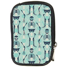 Skull Skeleton Repeat Pattern Subtle Rib Cages Bone Monster Halloween Compact Camera Cases