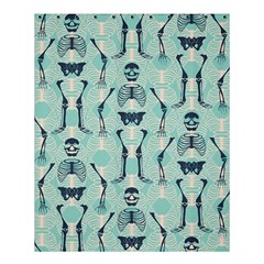 Skull Skeleton Repeat Pattern Subtle Rib Cages Bone Monster Halloween Shower Curtain 60  X 72  (medium)  by Mariart