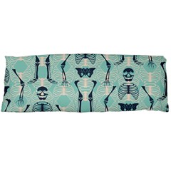 Skull Skeleton Repeat Pattern Subtle Rib Cages Bone Monster Halloween Body Pillow Case (dakimakura) by Mariart