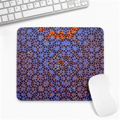 Silk Screen Sound Frequencies Net Blue Large Mousepads