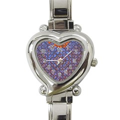 Silk Screen Sound Frequencies Net Blue Heart Italian Charm Watch by Mariart