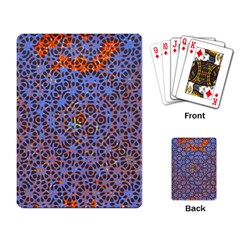 Silk Screen Sound Frequencies Net Blue Playing Card