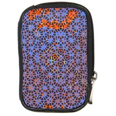 Silk Screen Sound Frequencies Net Blue Compact Camera Cases by Mariart