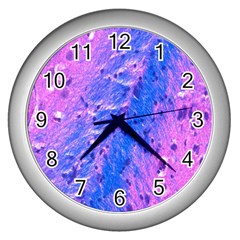 The Luxol Fast Blue Myelin Stain Wall Clocks (silver) 