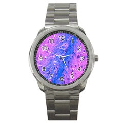 The Luxol Fast Blue Myelin Stain Sport Metal Watch by Mariart