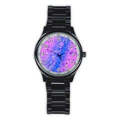 The Luxol Fast Blue Myelin Stain Stainless Steel Round Watch by Mariart