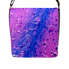 The Luxol Fast Blue Myelin Stain Flap Messenger Bag (l)  by Mariart