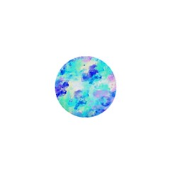 Transparent Colorful Rainbow Blue Paint Sky 1  Mini Buttons by Mariart