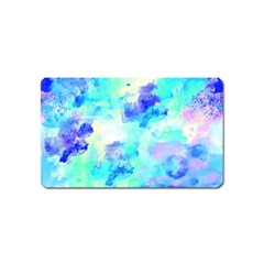 Transparent Colorful Rainbow Blue Paint Sky Magnet (name Card)